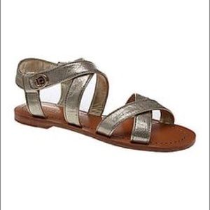 Coach Billie Silver Metallic Sandals Size 9